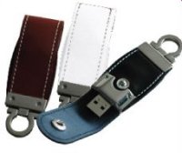 cle usb avec marquage logo en cuir