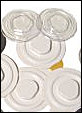 clips pvc adhésifs transparents pour CD ou DVD