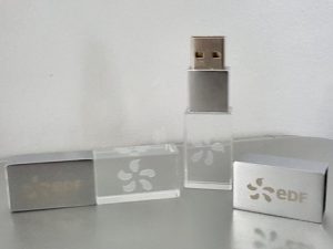 cle usb publicitaire trophee metal verre