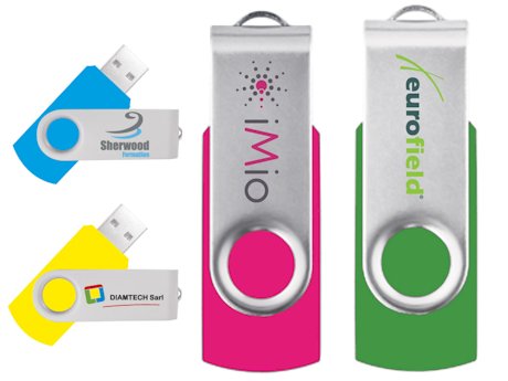 Clés USB personnalisée plastique retractable I Repères Médias