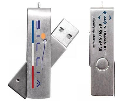 cle usb publicitaire twister metal