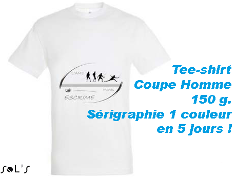 Tee-shirt blanc avec serigraphie delai rapide