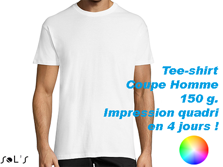 tee shirt blanc personnalisé en couleur