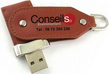 clés USB publicitaires twister cuir