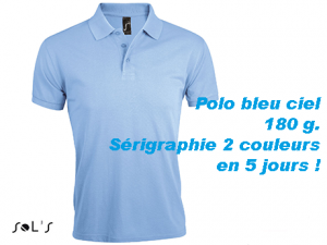 Polo publicitaire personnalisé sérigraphie 2 couleurs