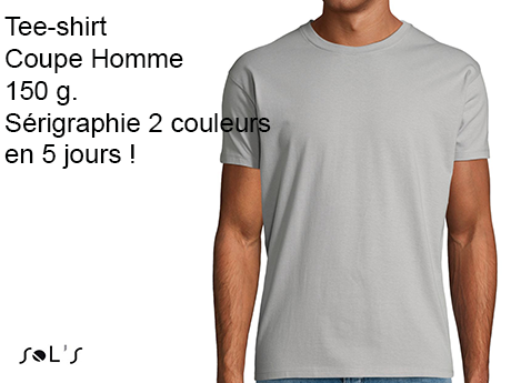 tee shirt personnalisé homme sérigraphie 2 couleurs