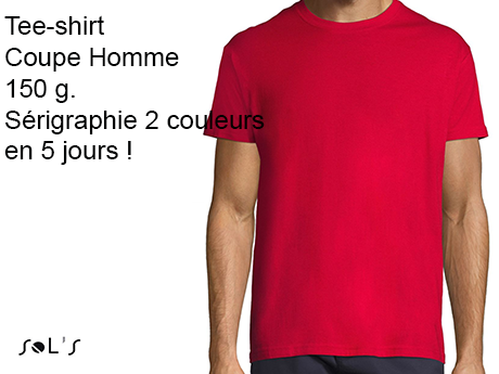 tee shirt personnalisé homme sérigraphie 2 couleurs