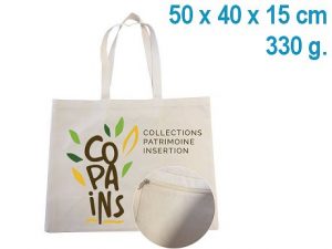 Sac cabas coton personnalisé avec soufflet