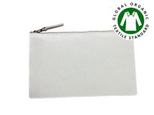 Trousse publicitaire coton bio ecru 25x15 cm