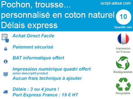 pochon publicitaire coton