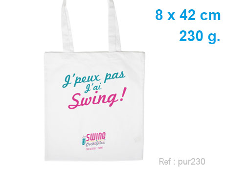 tote bag publicitaire coton blanc 230 g