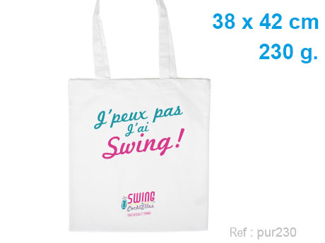 tote bag publicitaire coton blanc 230 g