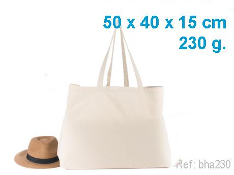 Sac cabas coton avec soufflet personnalisé – 40 x 50 x 15 cm 230 g