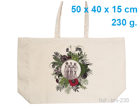 Sac cabas coton avec soufflet personnalisé