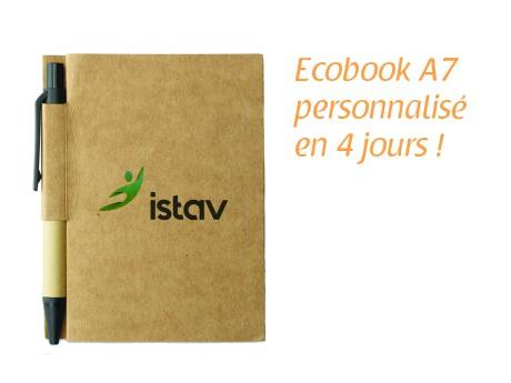 Carnet A6 de notes autocollantes avec stylo (marron, Papier, 82g) comme  goodies d'entreprise Sur