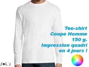 Tee shirt blanc personnalisé homme