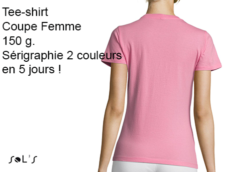 tee shirt personnalisé femme sérigraphie 2 couleurs