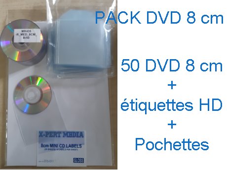 pack mini dvd 8 cm