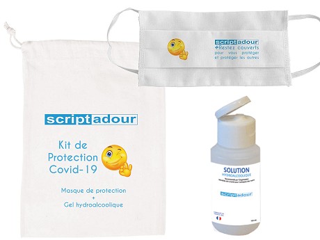 masques publicitaires et kit protection infection et covid 19