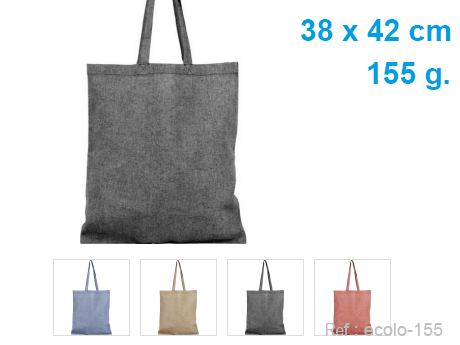 Sac coton écologique, coton de couleur d'origine recyclé