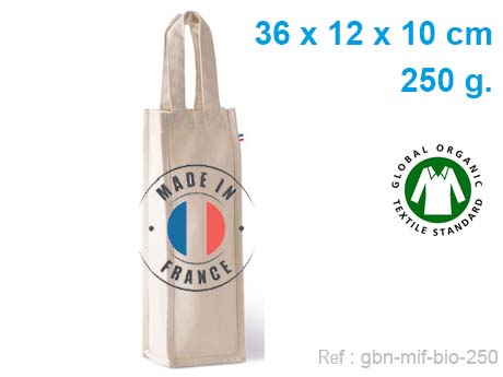 sac coton porte bouteille made in france BIO